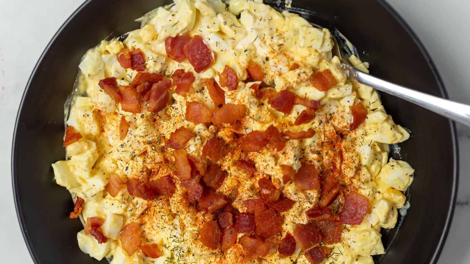 Keto Egg Salad with Bacon