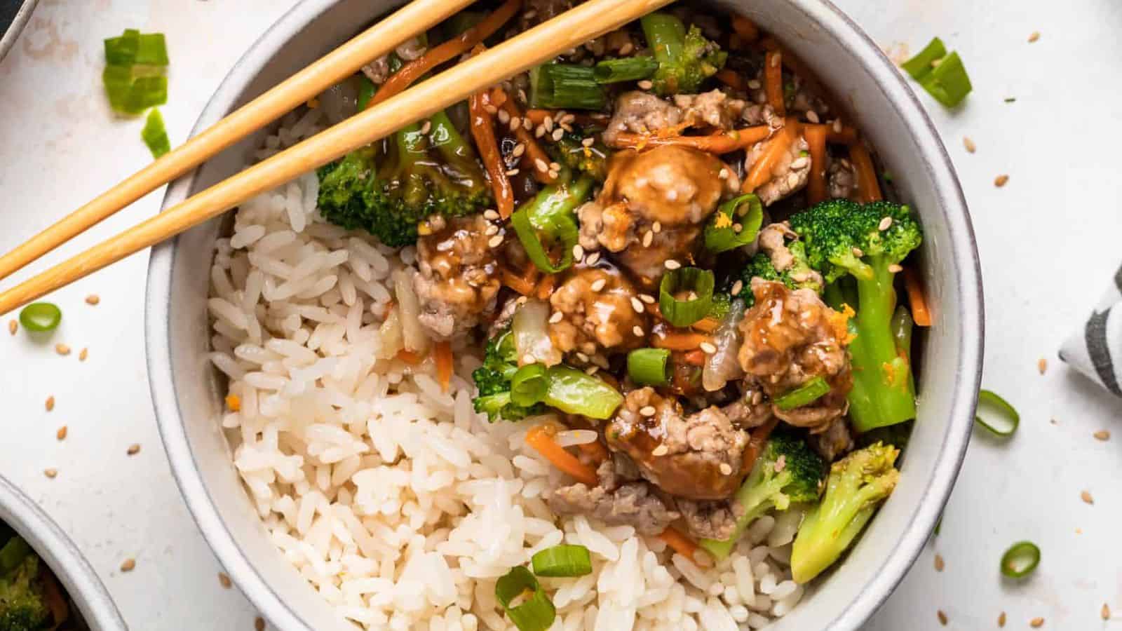 Teriyaki Ground Pork Stir Fry