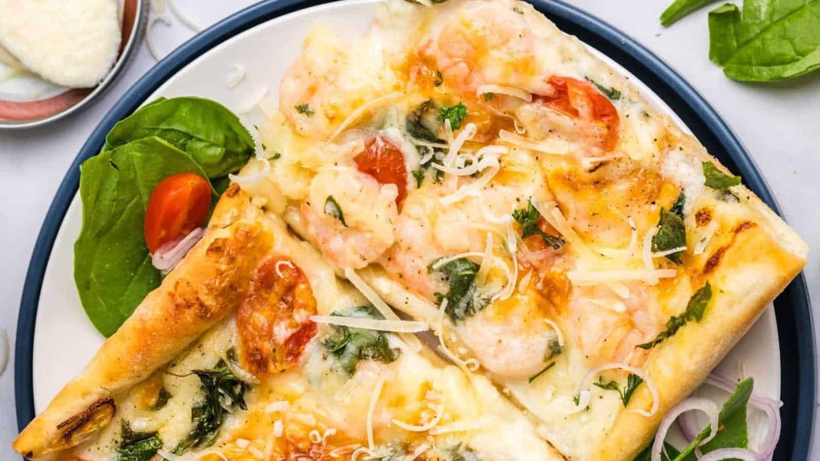 Shrimp Alfredo Pizza