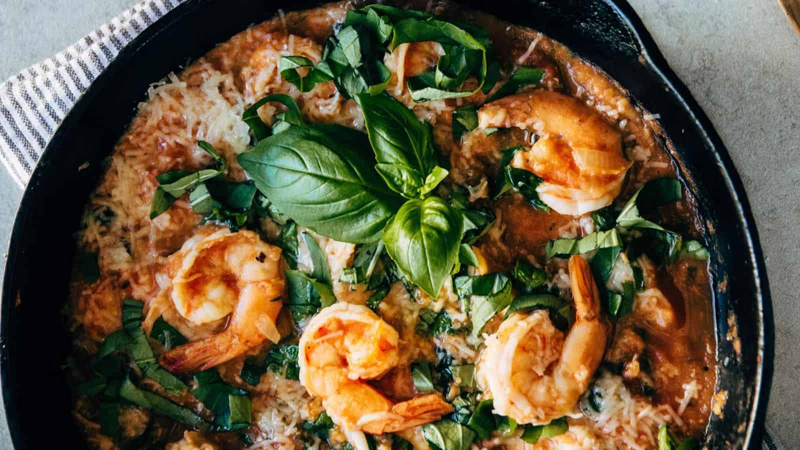20 MINUTE TOMATO BASIL SHRIMP