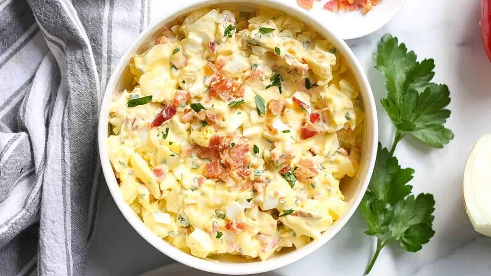 Homemade Egg Salad with Bacon