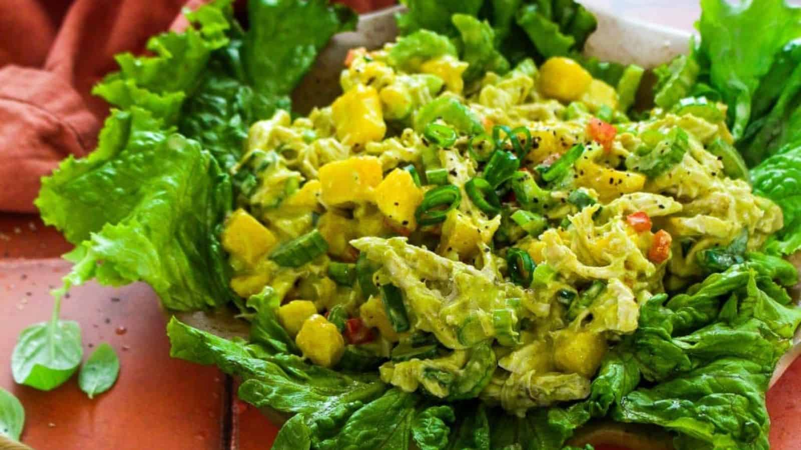 Peach Basil Chicken Salad