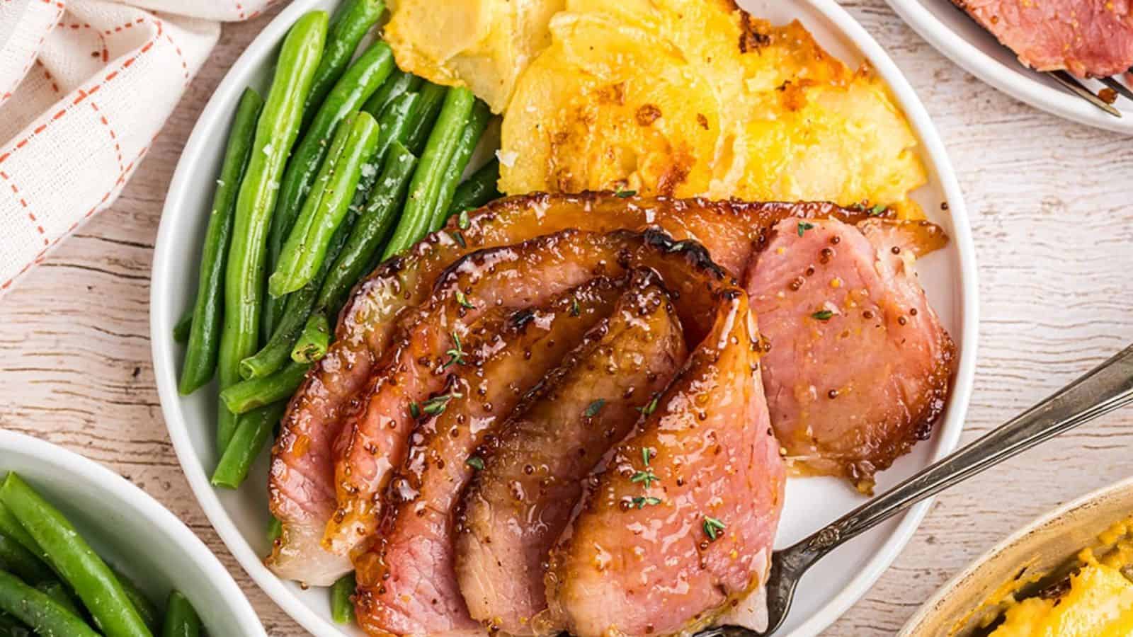 Riesling Peach Glazed Ham