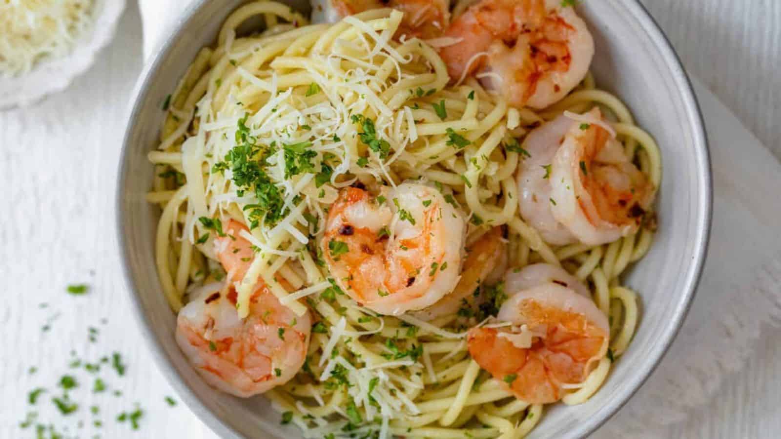 Garlic Shrimp Spaghetti