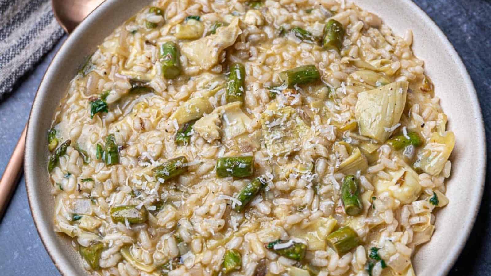 Asparagus and Artichoke Risotto (Risotto ai Carciofi)