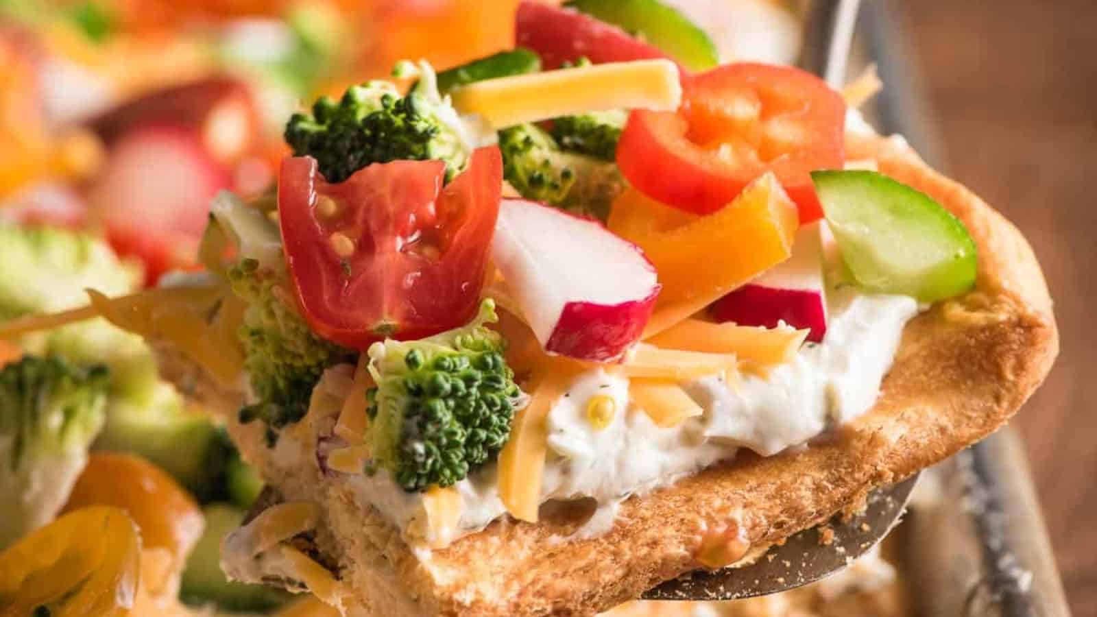 Crescent Roll Vegetable Pizza