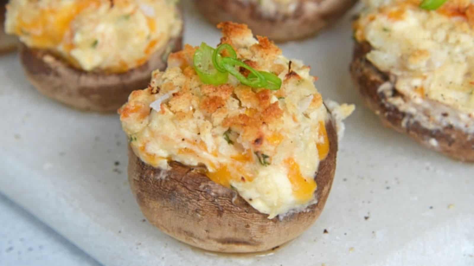 Seafood Stuffed Mushrooms