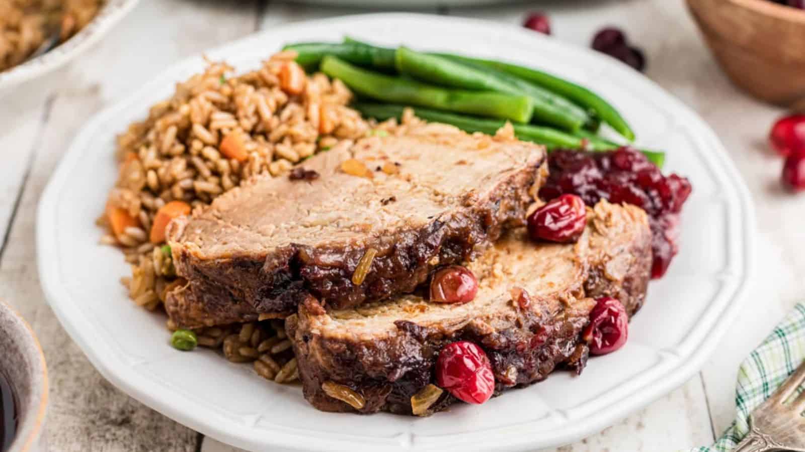 Slow Cooker Cranberry Pork Loin