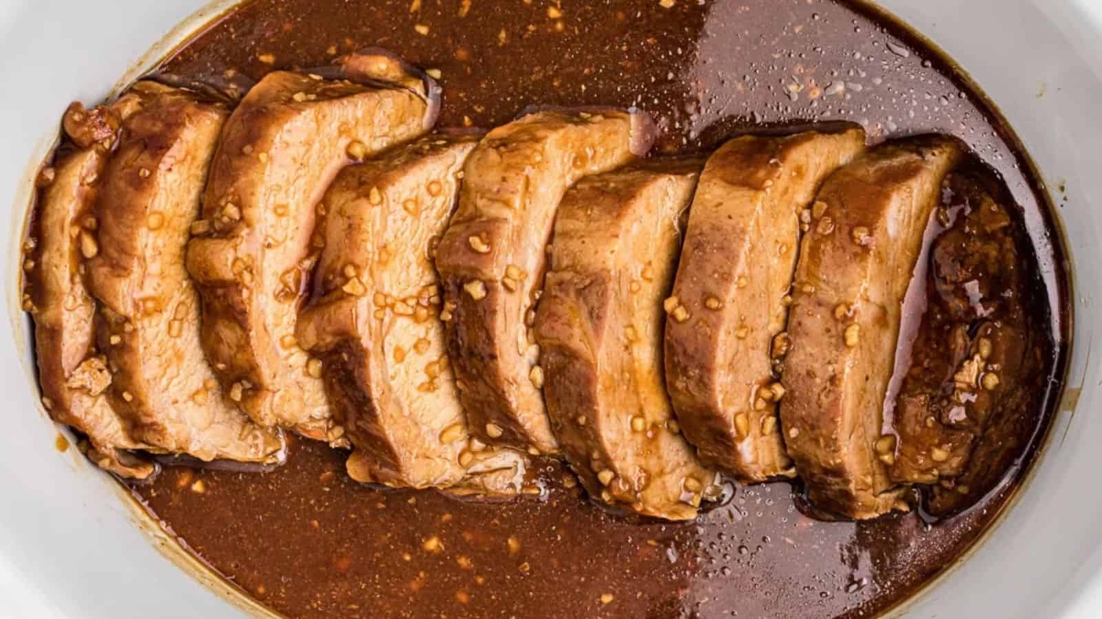 Slow Cooker Honey Garlic Pork Loin
