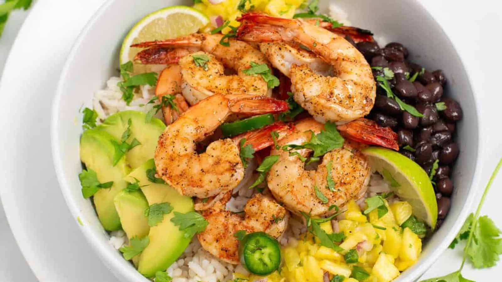 Easy Blackened Shrimp Bowls