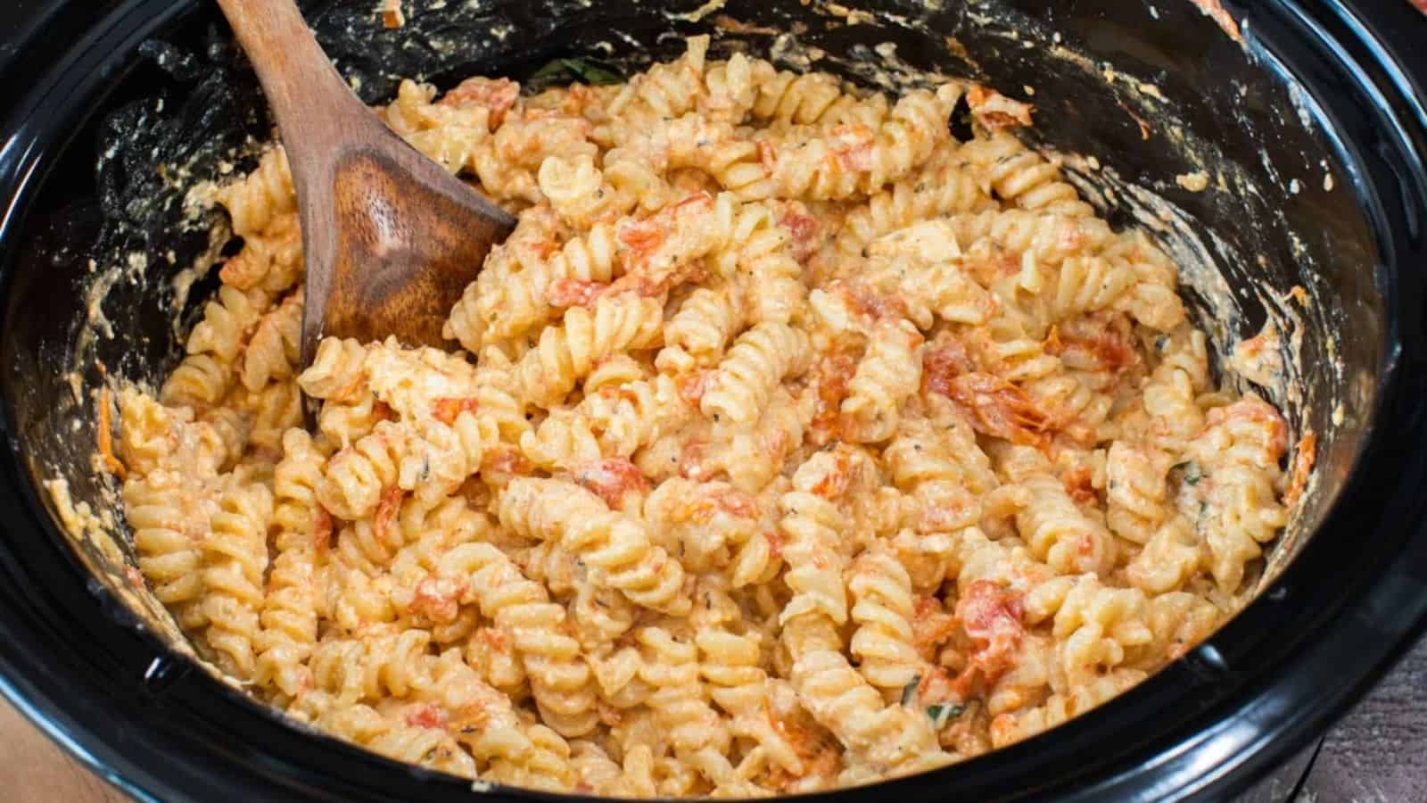 Slow Cooker Feta and Tomato Pasta {TikTok Recipe}