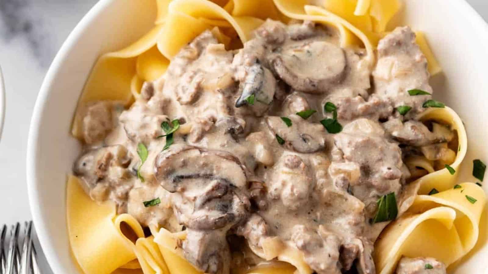 Ground Beef Stroganoff