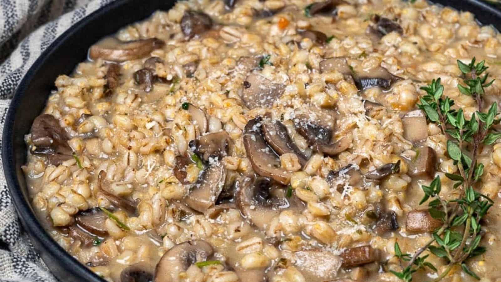 Instant Pot Barley Risotto with Mushrooms
