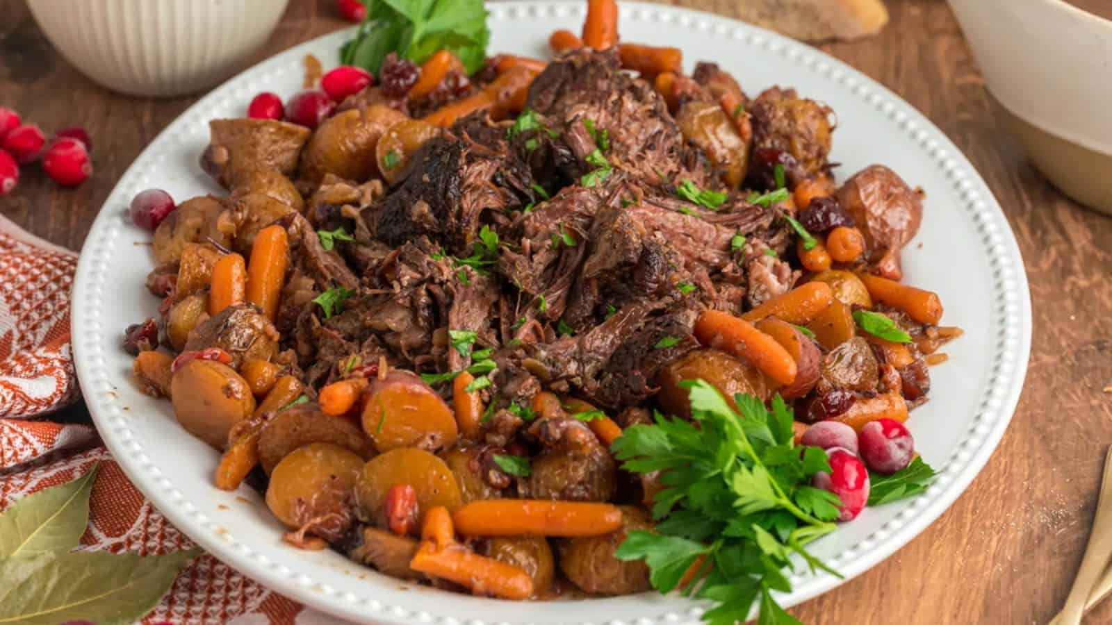 Slow Cooker Cranberry Pot Roast