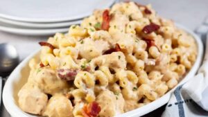 Crockpot Chicken Bacon Ranch Pasta