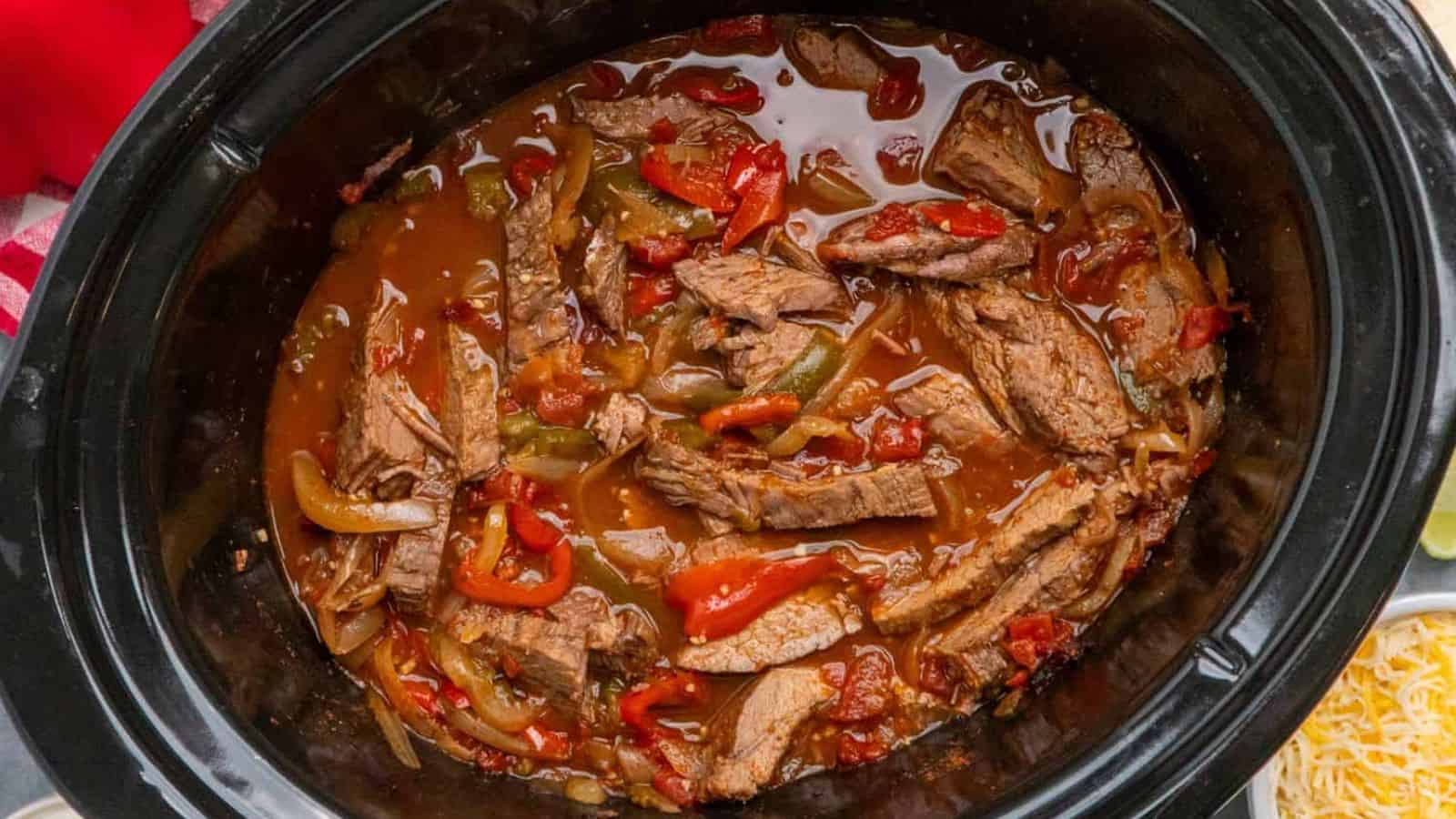 Slow Cooker Steak Fajitas