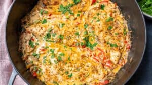 Chicken and Peppers Skillet.