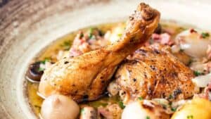 Coq Au Vin Blanc: Chicken in White Wine