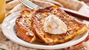 Almond Crusted French Toast with Whipped Ricotta and Honey