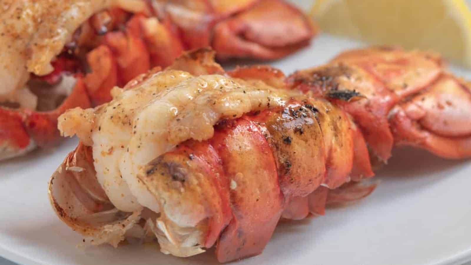 Air Fryer Lobster Tails with Lemon and Butter