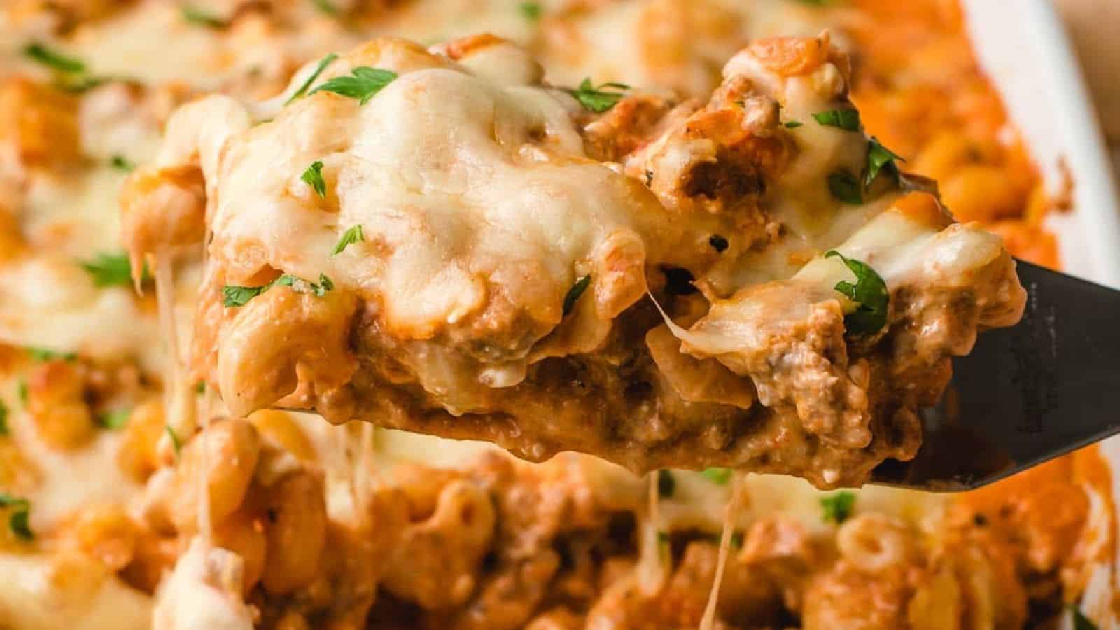 Company Casserole (Ground Beef Pasta Casserole).