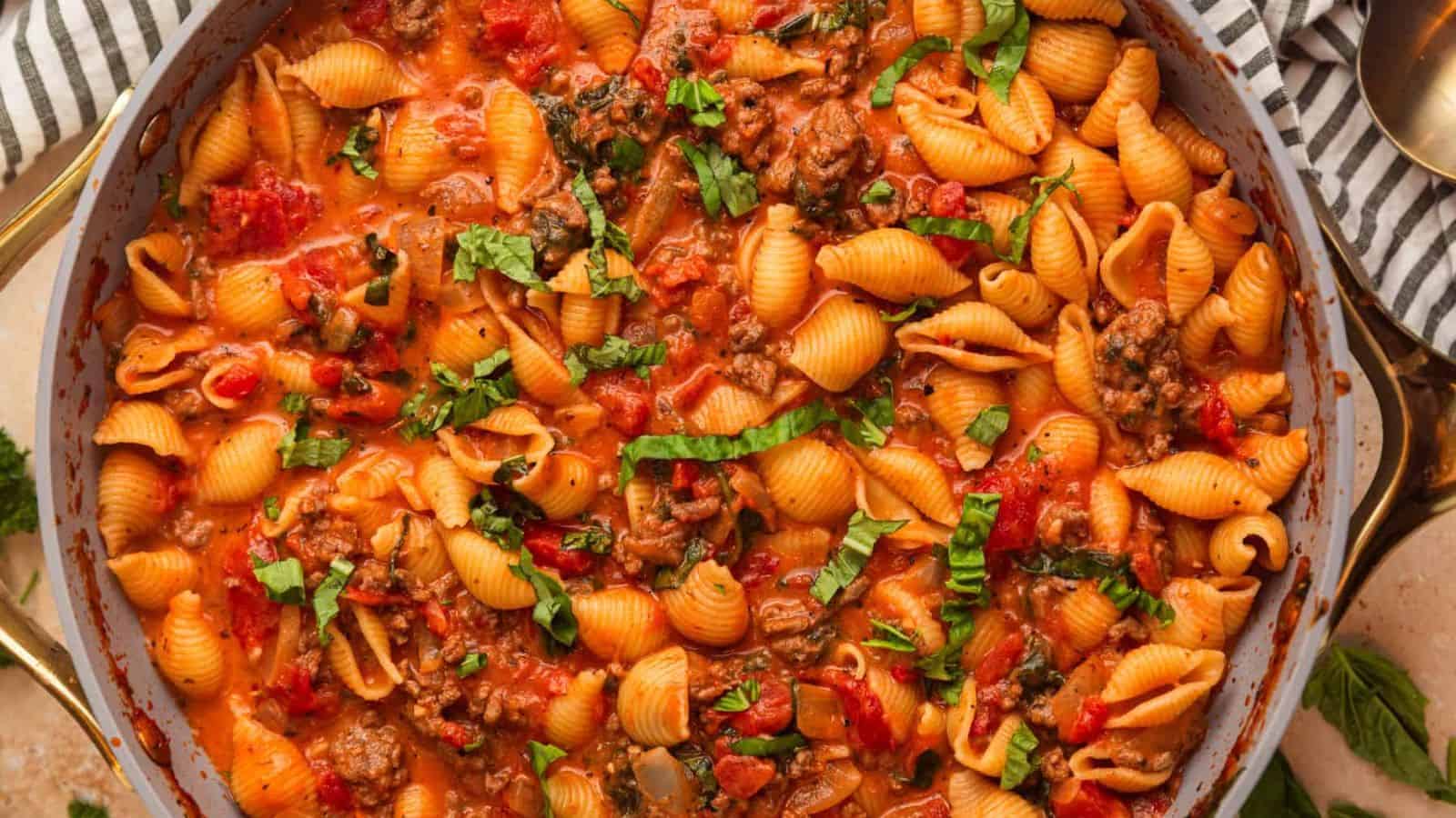 Simple Ground Beef Pasta Skillet