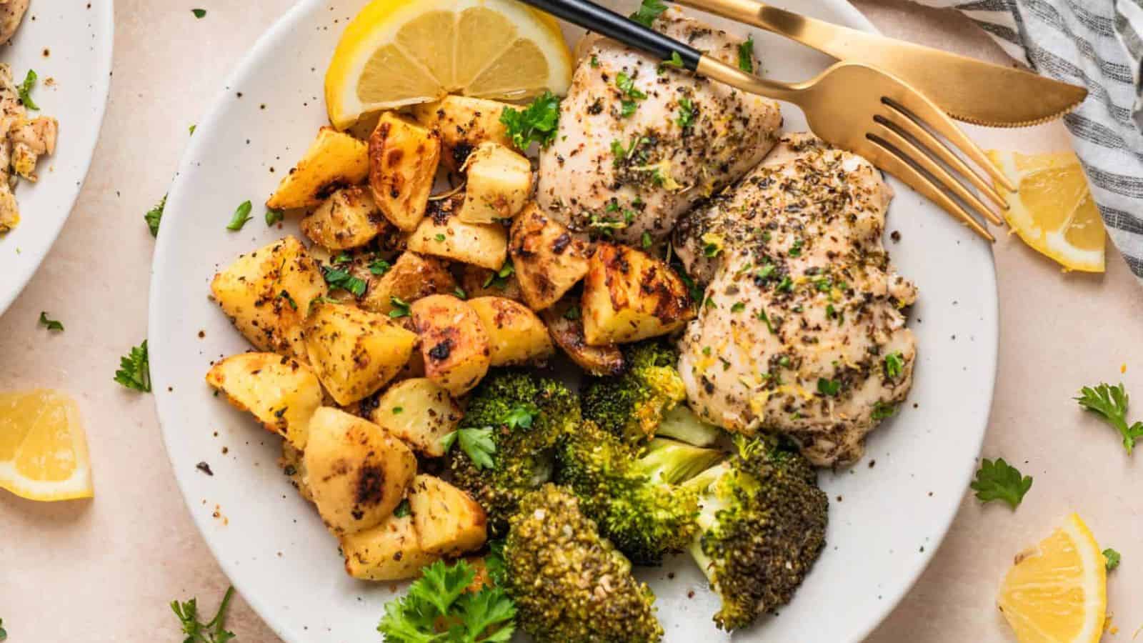 Sheet Pan Lemon Chicken and Broccoli