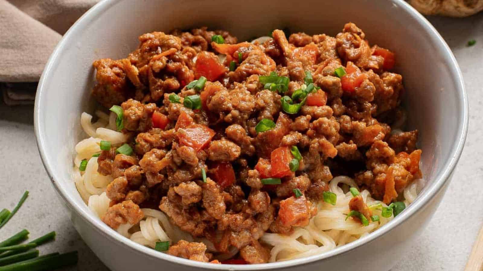 Peanut Sauce Beef and Ramen Noodles