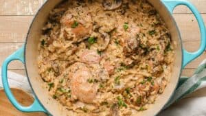 Creamy Mushroom Chicken and Rice