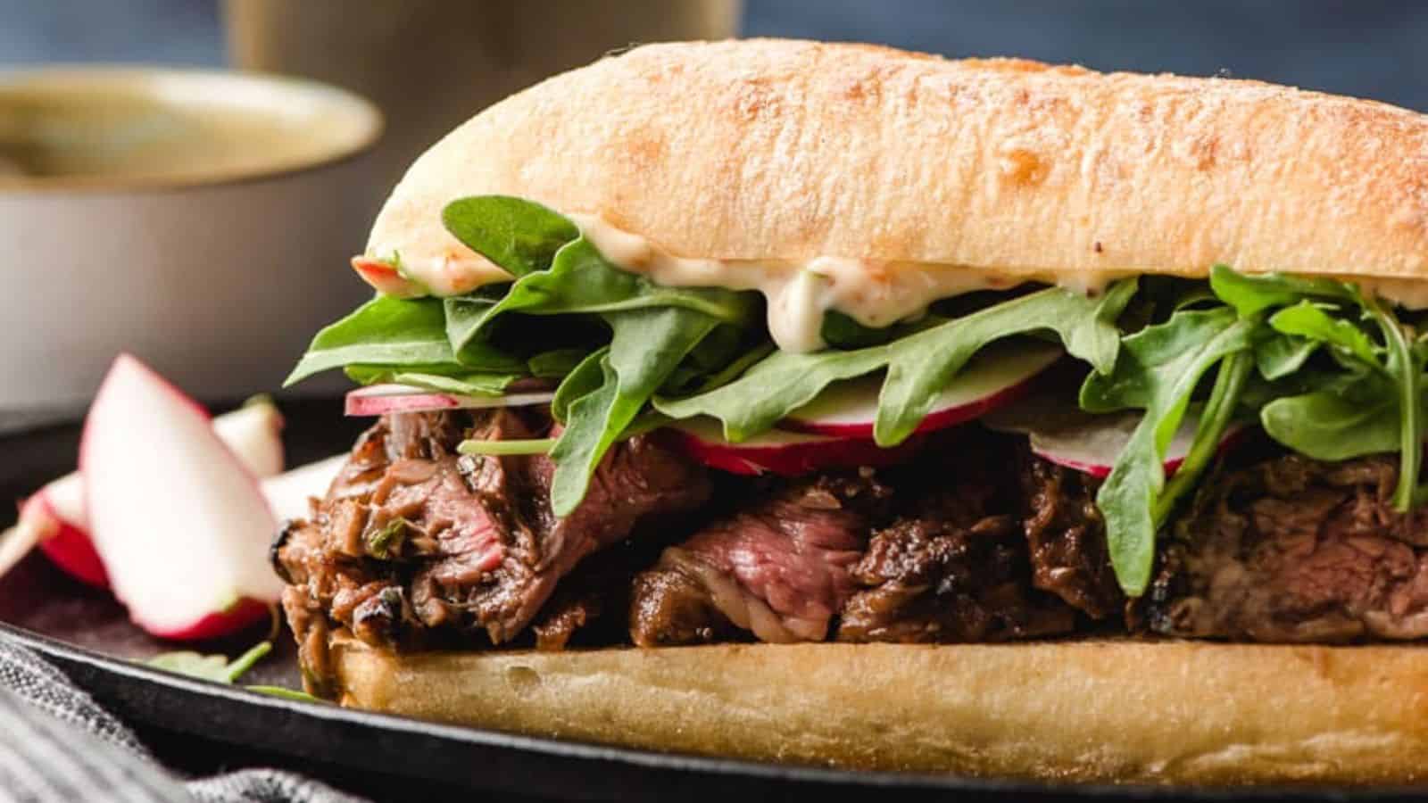 Grilled Skirt Steak Sandwich