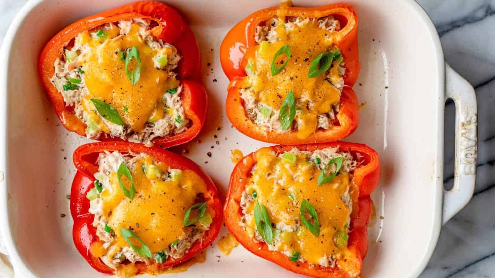 Tuna Melt Stuffed Bell Peppers