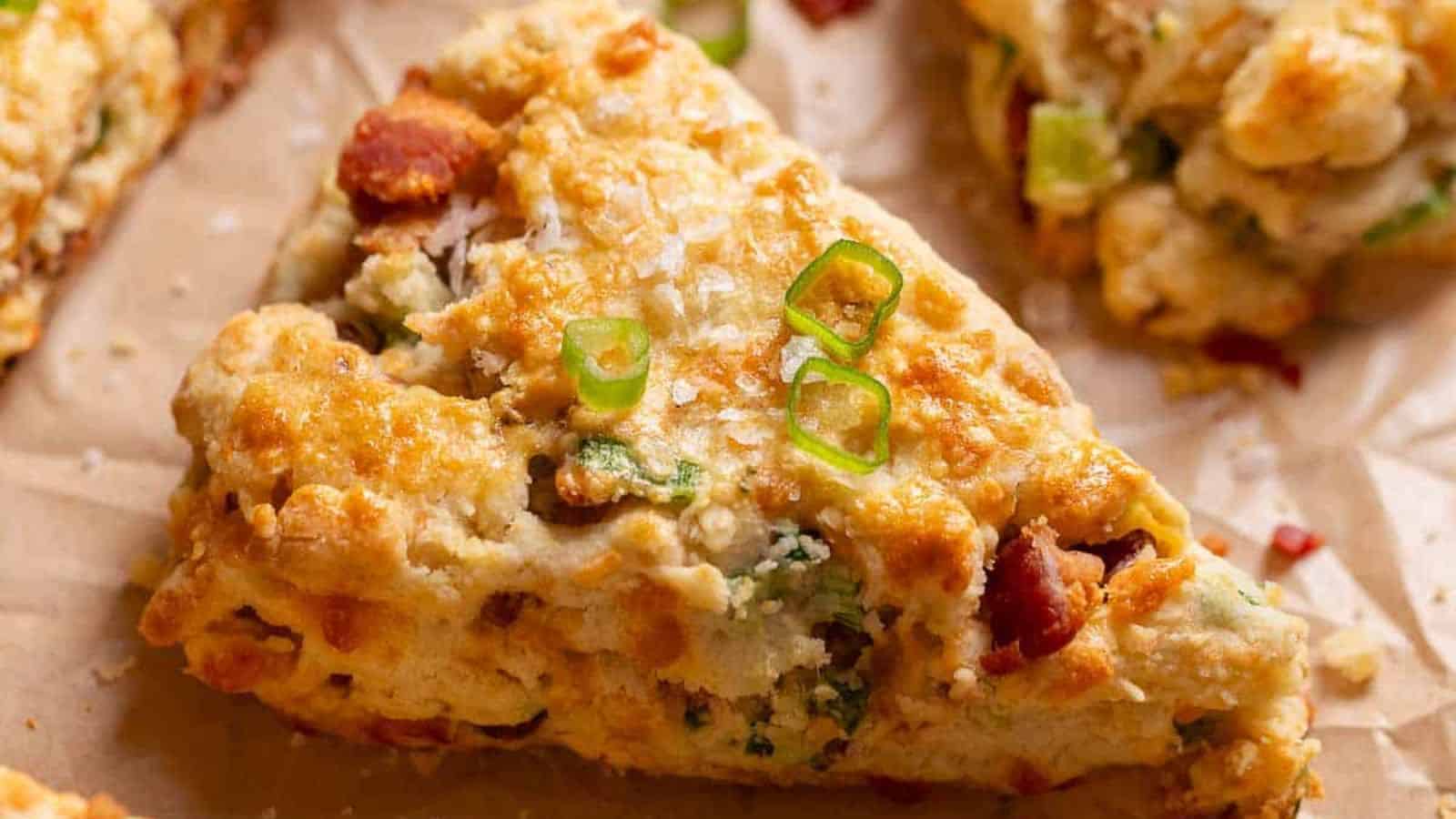Savory Bacon, Cheddar, & Scallion Scones