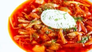 Homemade Borscht Beef and Beetroot Soup