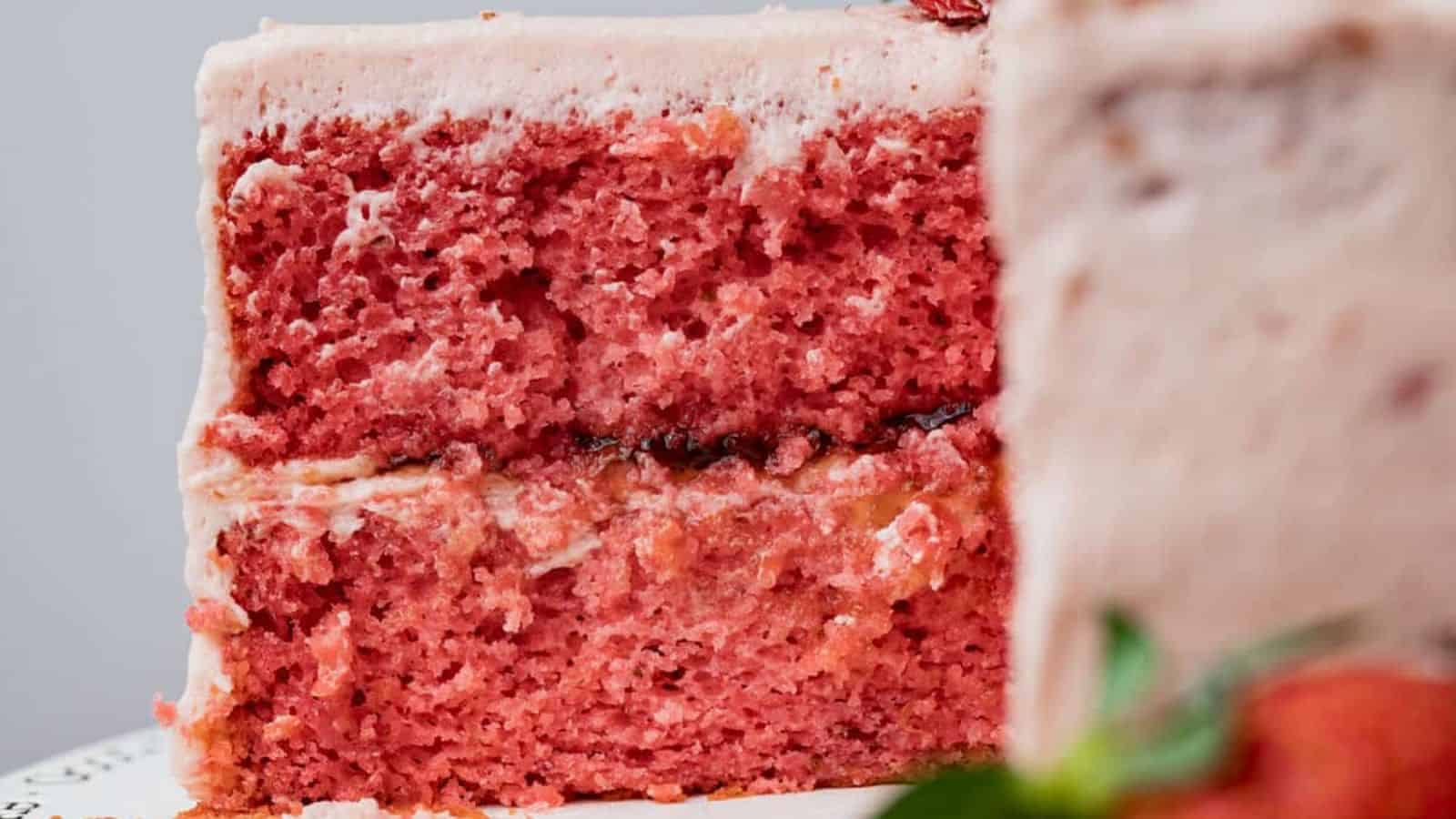 Easy Strawberry Cake Recipe with Jello