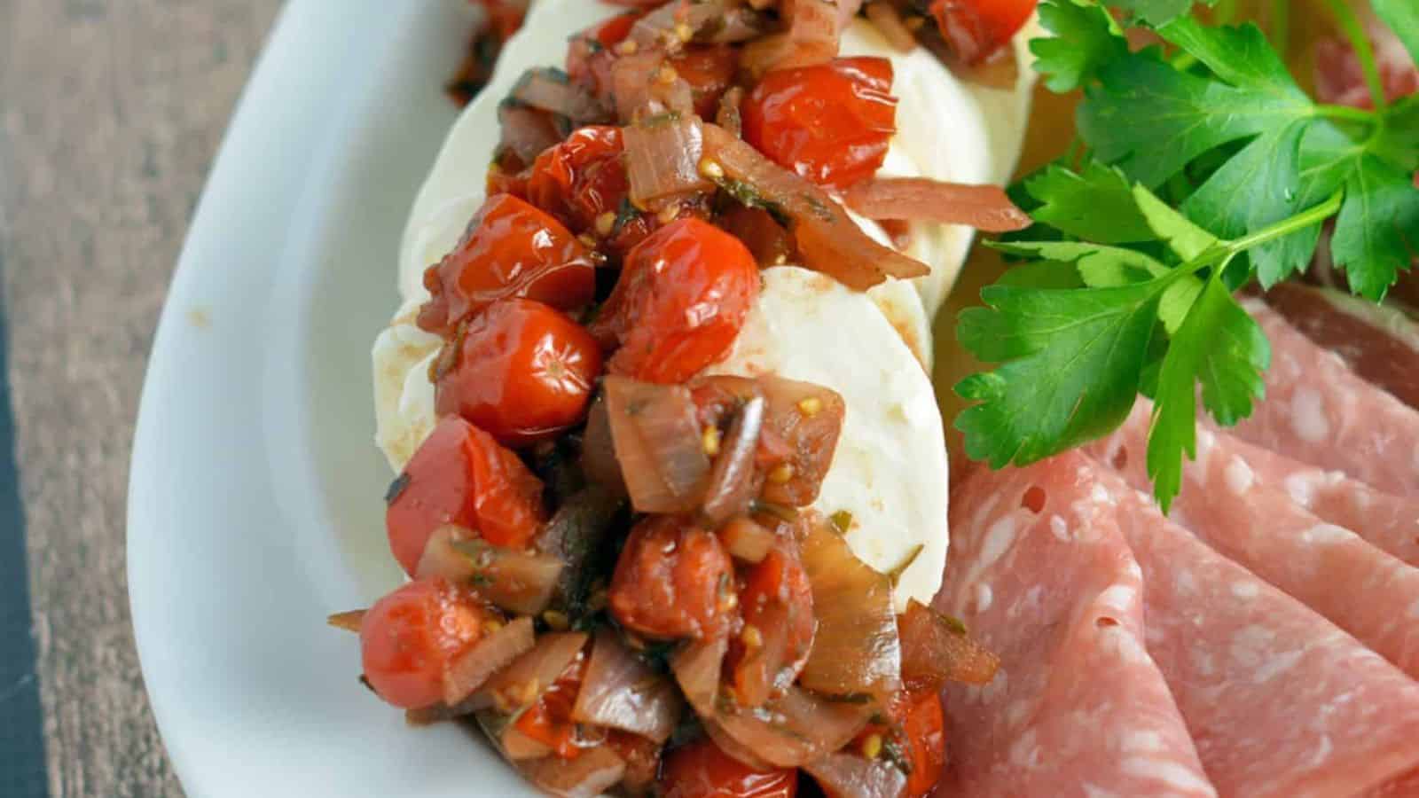 Warm Tomato and Shallot Mozzarella