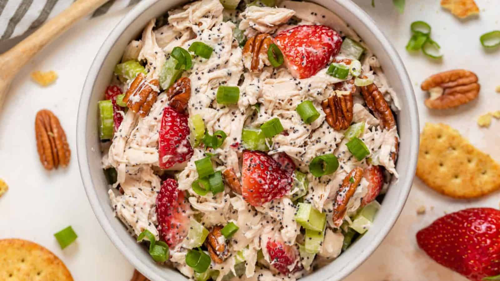 Strawberry Poppy Seed Pecan Chicken Salad