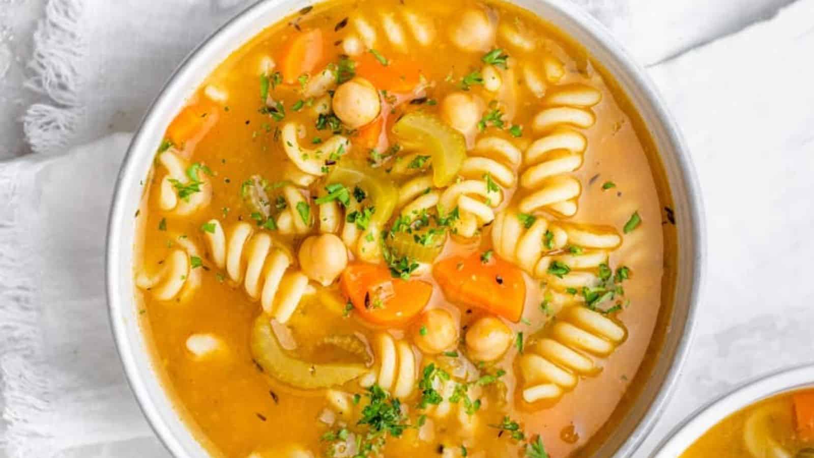 Chickpea Noodle Soup