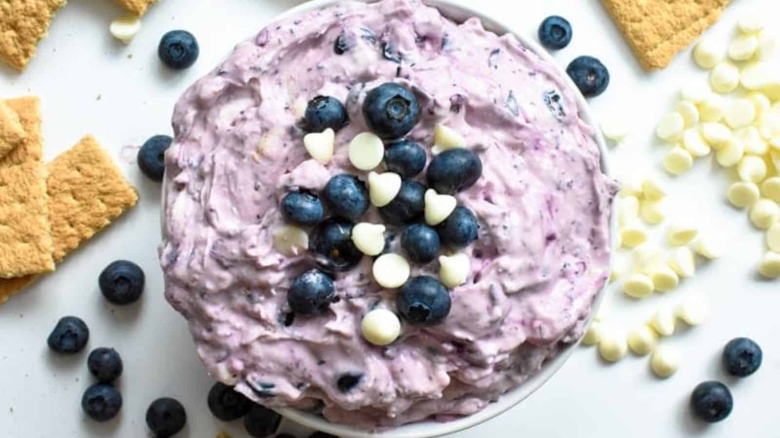 Blueberry White Chocolate Cheesecake Dip