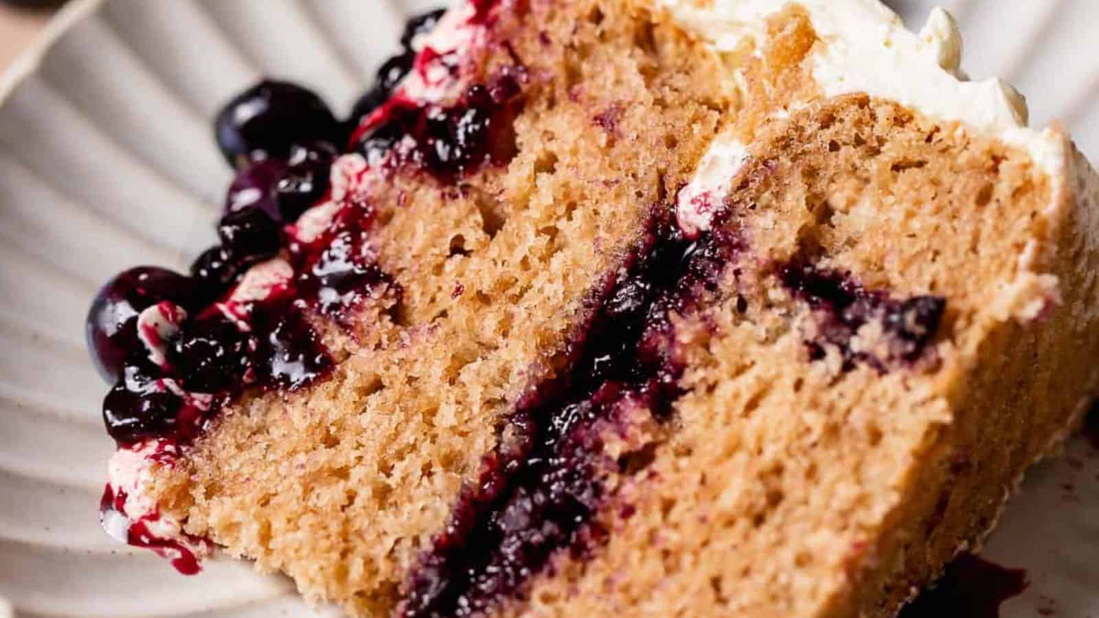 Earl Grey Cake with Blueberry Filling