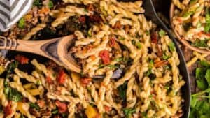 Pecan Pasta with Sun Dried Tomatoes
