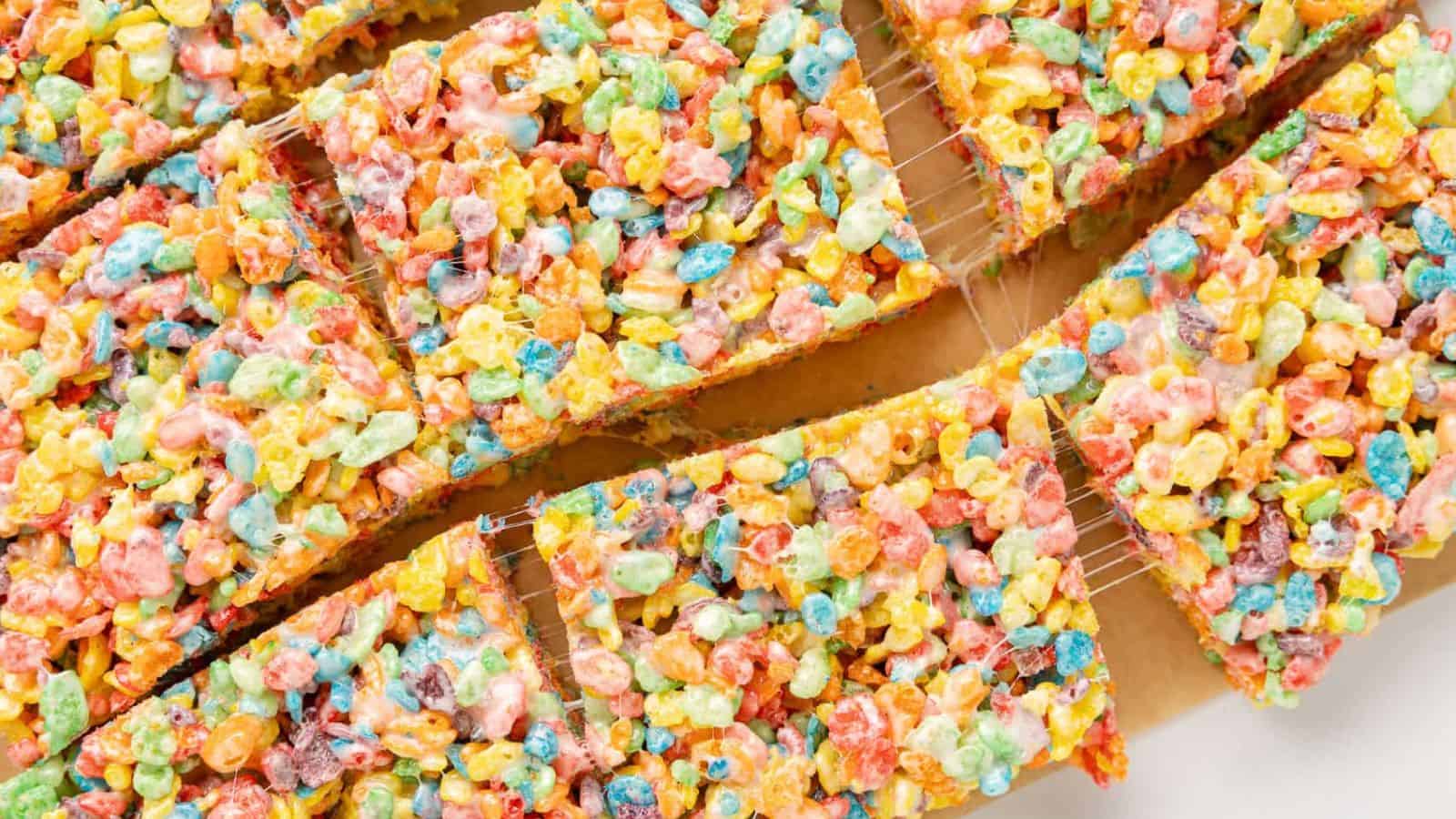 Fruity Pebble Rice Crispy Treats