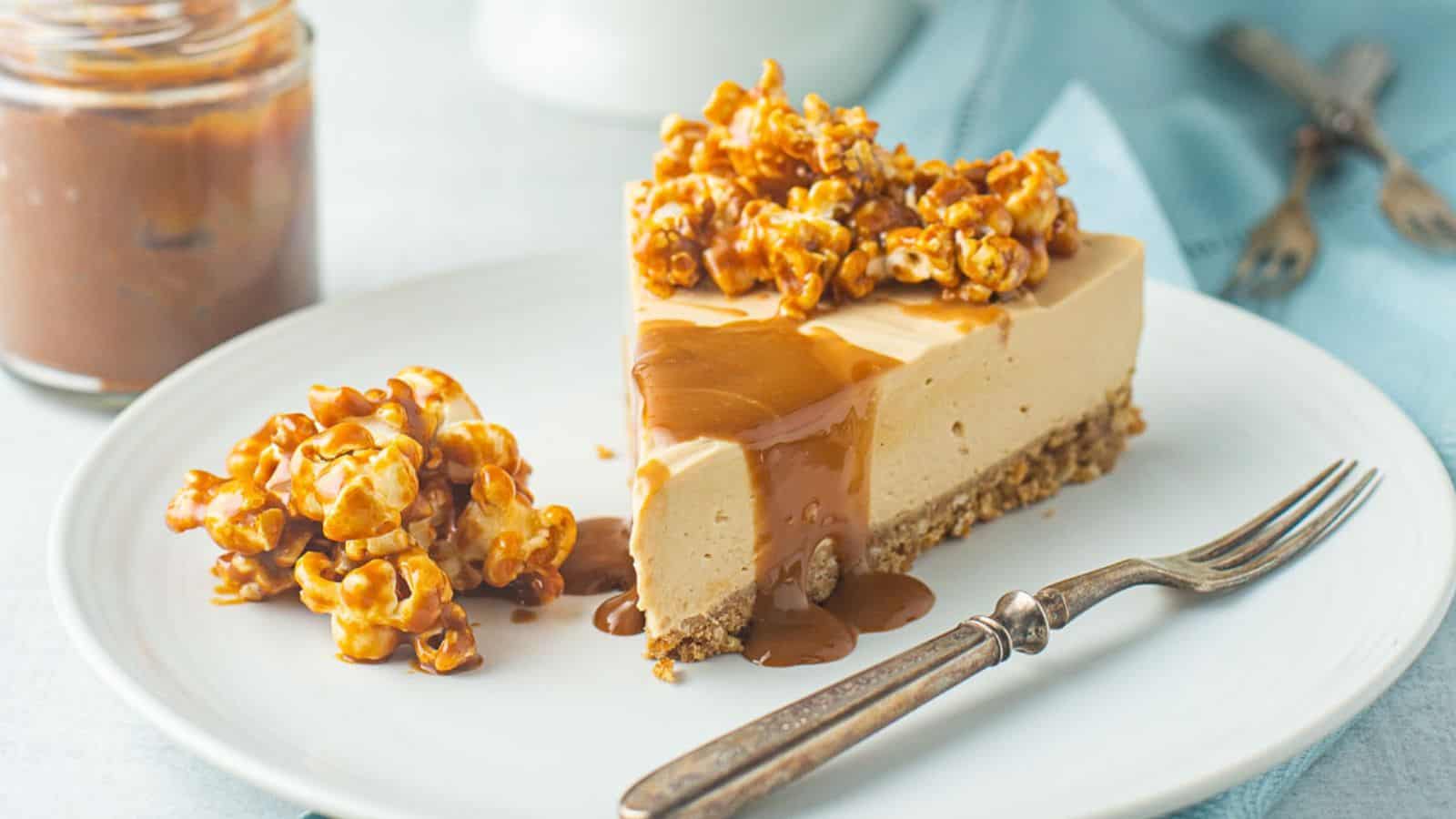 No Bake Dulce De Leche Cheesecake