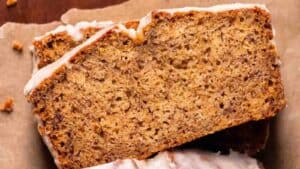 Ultra Moist Brown Butter Banana Bread with Glaze
