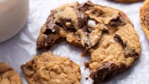 1-Bowl Easy Peanut Butter Cookies with Nutella Swirl Recipe