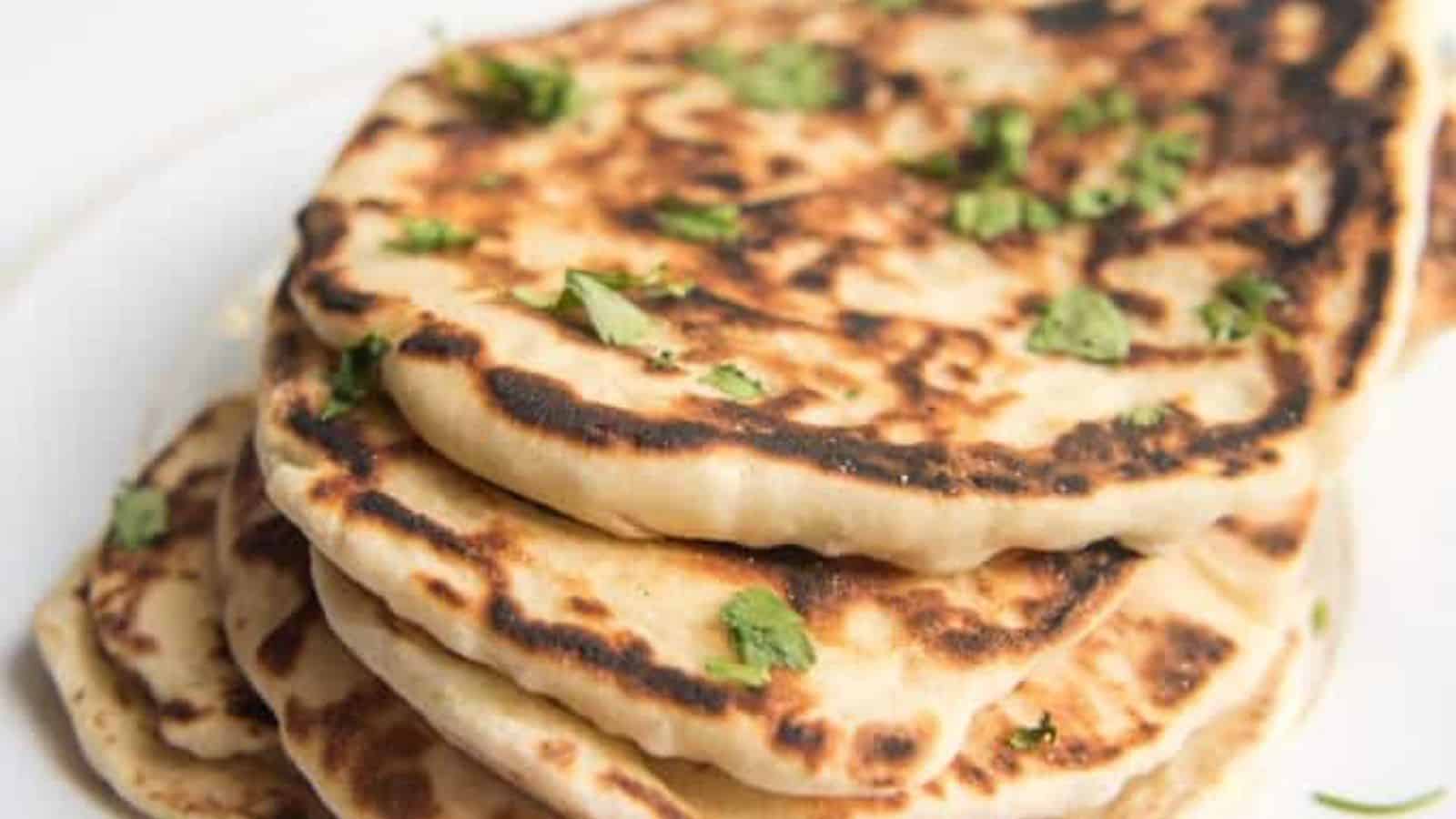 Homemade Garlic Naan Bread