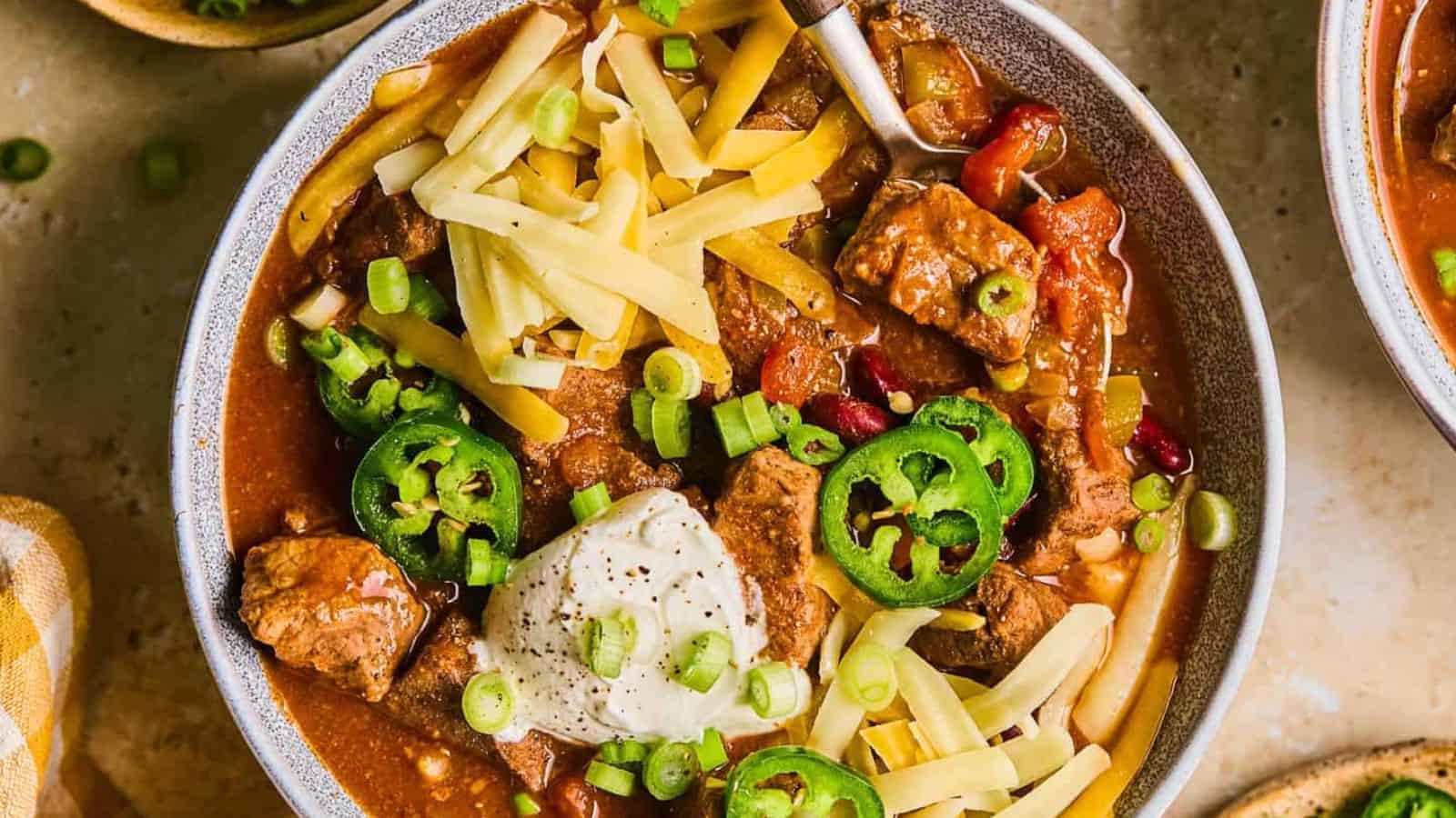 Slow Cooker Beef Brisket Chili