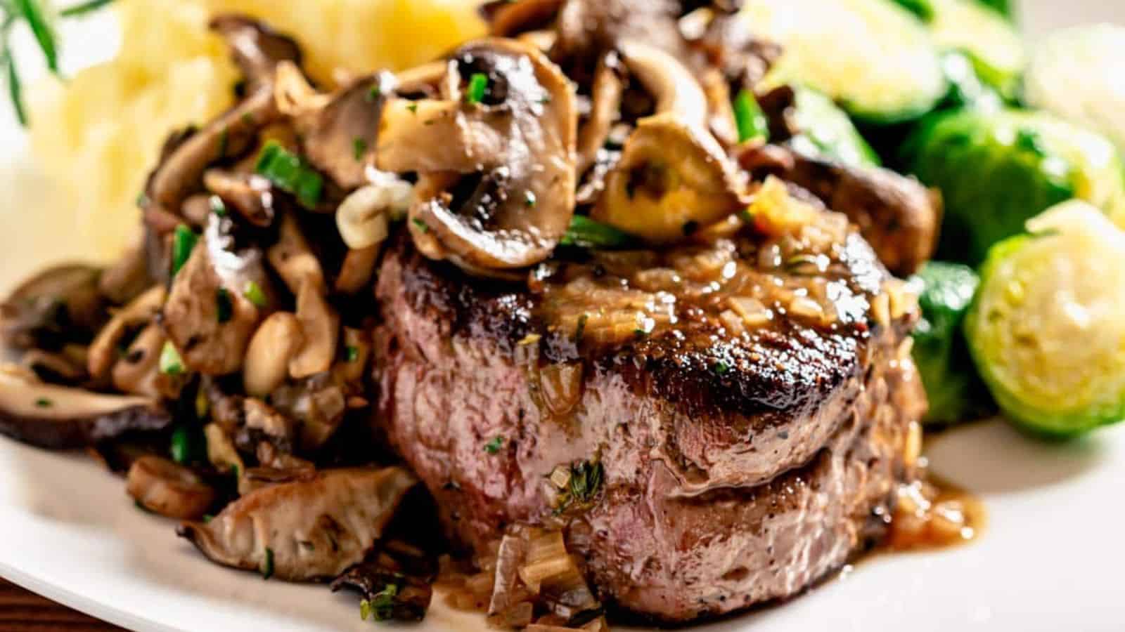 Filet Mignon Steaks with Tarragon Mushrooms