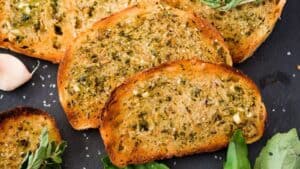 Homemade Garlic Bread Using Sliced Bread