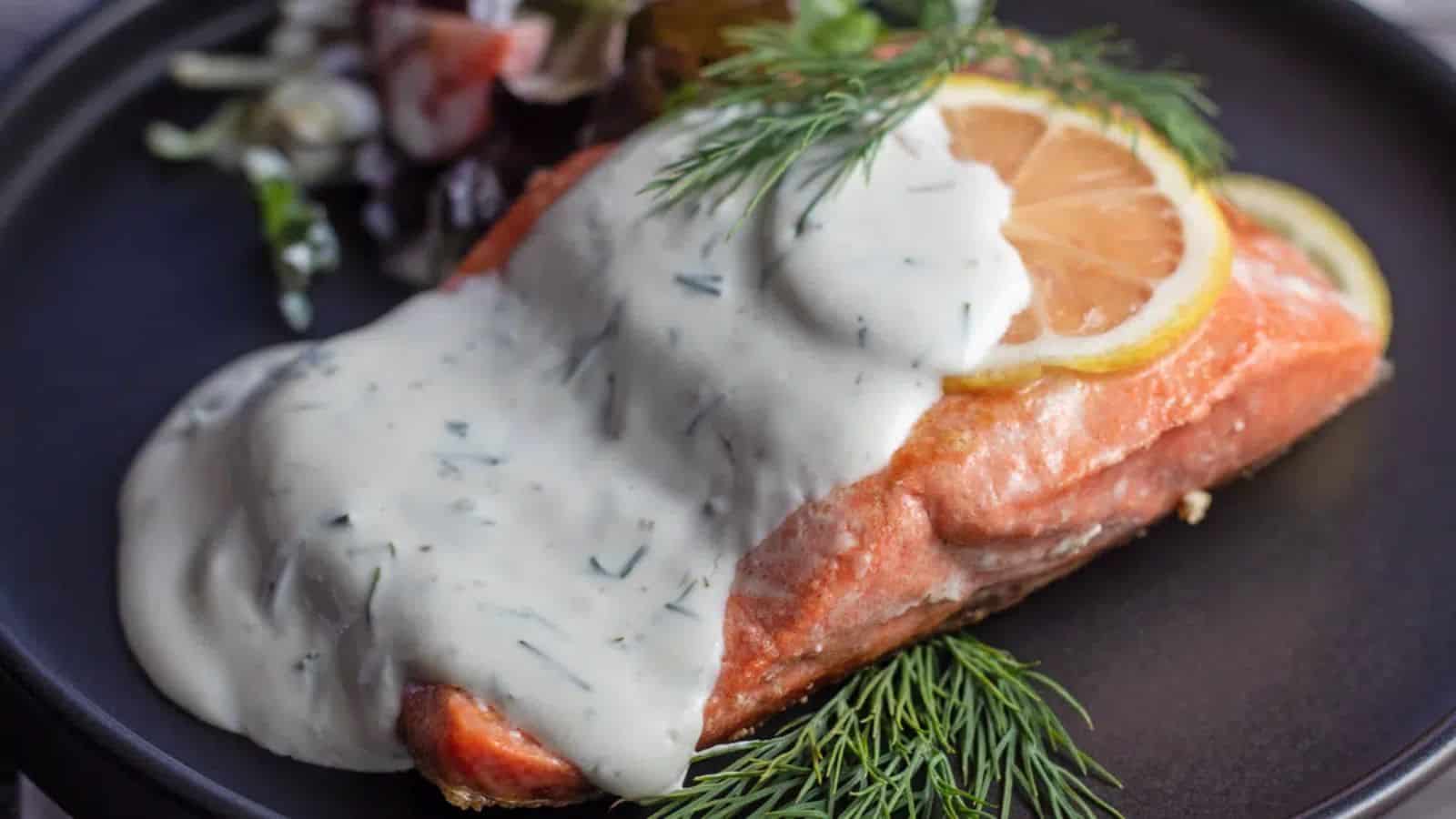 Salmon with Dill Sauce