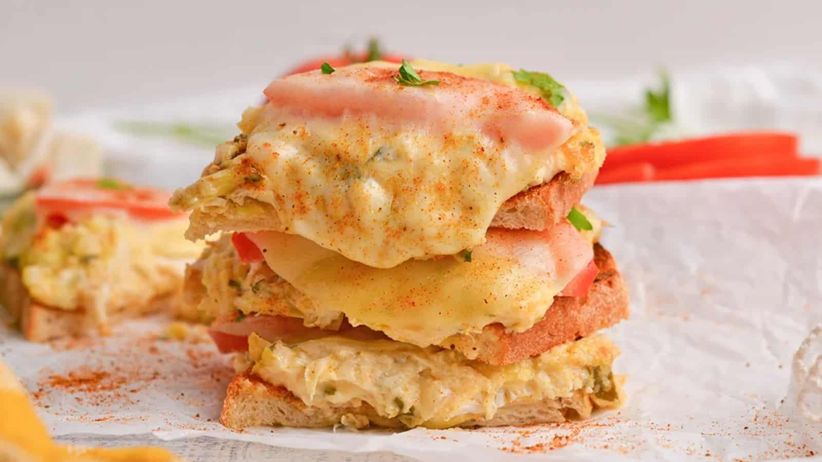 Open Face Crab Melt